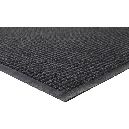 Picture of Genuine Joe Waterguard Floor Mat - Floor - 10 ft Length x 36in Width - Rectangular - Rubber - Charcoal - 1Each