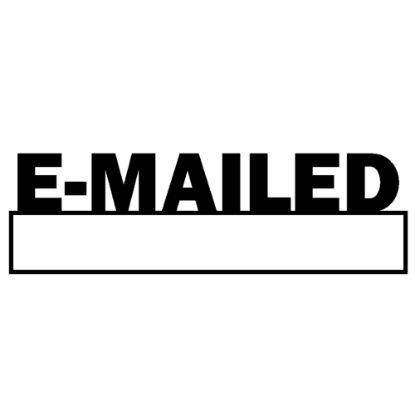 Picture of Xstamper One-Color Title Stamp, Pre-Inked, "E-Mailed", Red