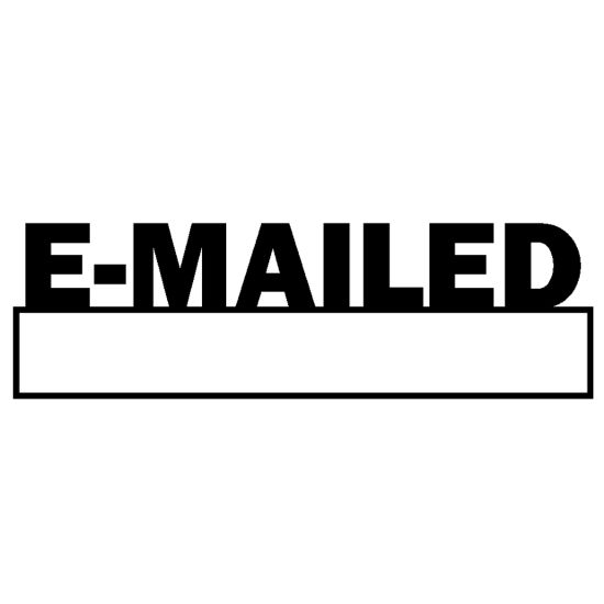 Picture of Xstamper One-Color Title Stamp, Pre-Inked, "E-Mailed", Red