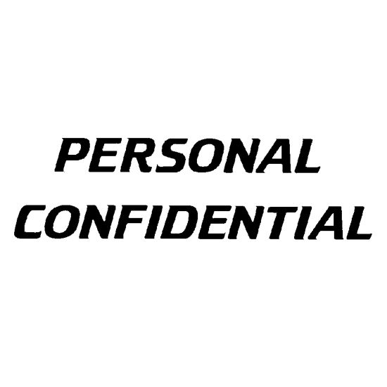 Picture of Xstamper Pre-Inked, Re-Inkable Two-Color Title Stamp, "Personal/Confidential"