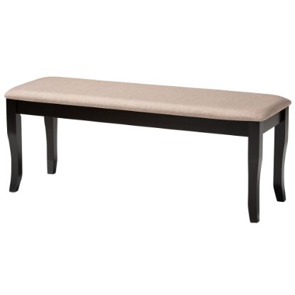 Picture of Baxton Studio Cornelie Dining Bench, Dark Brown/Sand