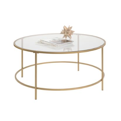 Picture of Sauder International Lux Coffee Table, Round, Satin Gold