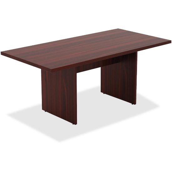 Picture of Lorell Chateau Series Rectangular Conference Table Top, 30inH x 70-15/16inW x 35-7/16inD, Mahogany