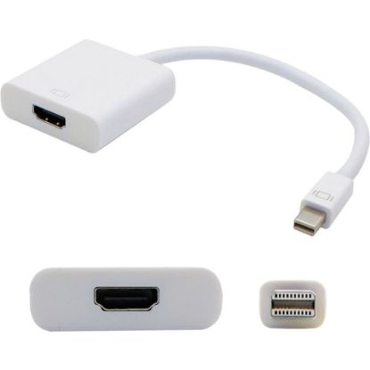 Picture of AddOn 8in Mini-DisplayPort Male to HDMI Female White Active Adapter Cable - 100% compatible and guaranteed to work