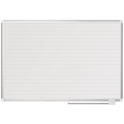 Picture of MasterVision Planning Magnetic Dry-Erase Board With 1in Grid, Laquered Steel, 36in x 48in, Aluminum Frame