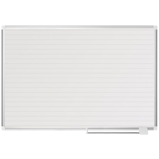 Picture of MasterVision Planning Magnetic Dry-Erase Board With 1in Grid, Laquered Steel, 36in x 48in, Aluminum Frame