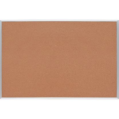 Picture of Lorell Basic Cork Board, 24in x 18in, Aluminum Frame With Silver Finish