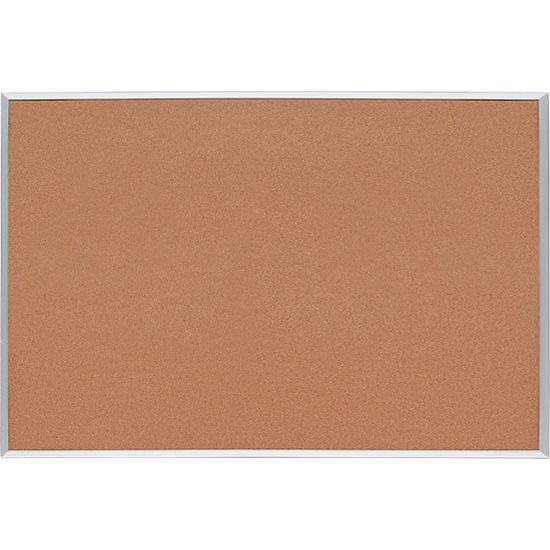 Picture of Lorell Basic Cork Board, 24in x 18in, Aluminum Frame With Silver Finish