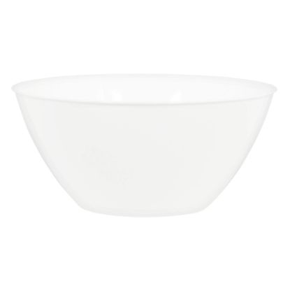 Picture of Amscan 5-Quart Plastic Bowls, 11in x 6in, Frosty White, Set Of 5 Bowls