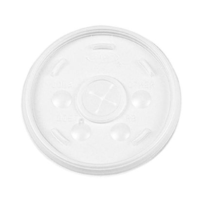 Picture of Dart Translucent Slotted Foam Cup Lids - Plastic - 1000 / Carton - Translucent