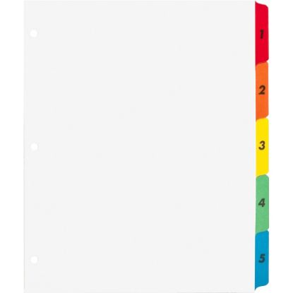 Picture of Sparco Quick Index Dividers With Table Of Contents Page, 1-5