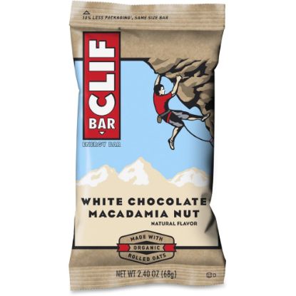 Picture of Clif Bar White Chocolate Macadamia Nut Energy Bar - Individually Wrapped - White Chocolate, Macadamia Nut - 2.40 oz - 12 / Box