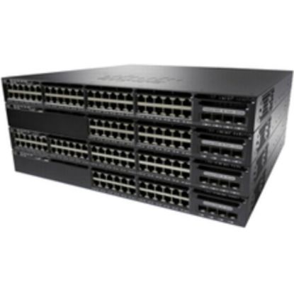 Picture of Cisco Catalyst 3650-48F 48 Ports Layer 3 Switch Redundant Power Supply (not included) - 48 Ports - Manageable - 10/100/1000Base-T - 3 Layer Supported - 4 SFP Slots - 1U High - Rack-mountable, Desktop - Lifetime Limited Warranty