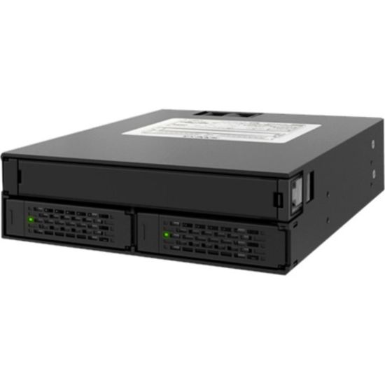 Picture of Icy Dock MB994IPO-3SB Drive Bay Adapter Serial ATA, Serial Attached SCSI (SAS) - Serial ATA Host Interface Internal - Matte Black - 3 x Total Bay - 1 x 5.25in Bay - 2 x 2.5in Bay - 6 Gbit/s Data Transfer Rate