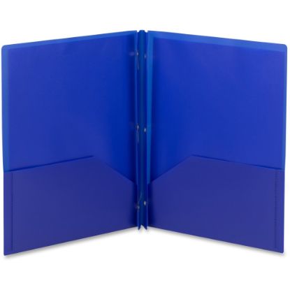 Picture of Smead Letter Pocket Folder - 8 1/2in x 11in - 50 Sheet Capacity - 2 Pocket(s) - Polypropylene - Blue - 25 / Box