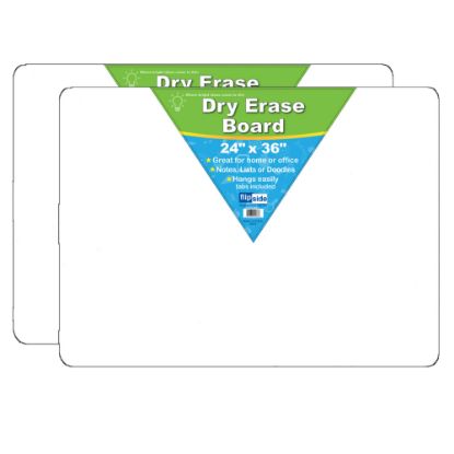 Picture of Flipside Non-Magnetic Unframed Dry-Erase Whiteboards, 24in x 36in, White, Pack Of 2