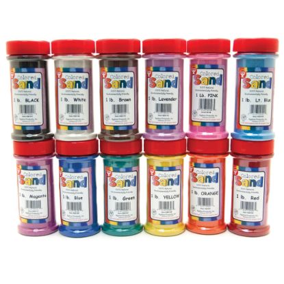 Picture of Hygloss Bucket O- Sand, 1 Lb, Assorted Colors, 1 Pound Each Of 12 Colors