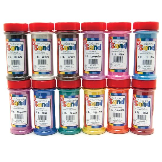 Picture of Hygloss Bucket O- Sand, 1 Lb, Assorted Colors, 1 Pound Each Of 12 Colors