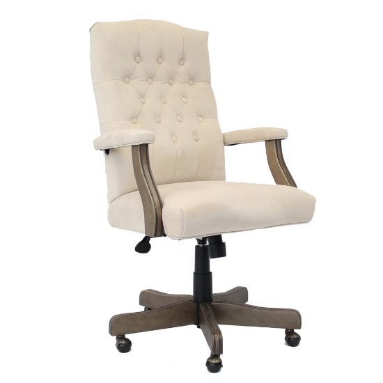 Picture of Boss Button-Tufted Ergonomic High-Back Chair, Champagne Velvet