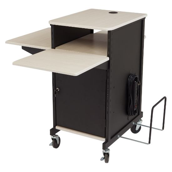 Picture of Oklahoma Sound Jumbo Plus Presentation Cart, Ivory/Black