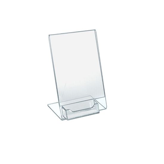 Picture of Azar Displays Acrylic L-Shaped Sign Holders, 8 1/2in x 5 1/2in, Clear, Pack Of 10