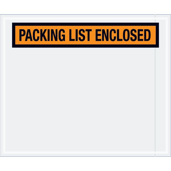 Picture of Tape Logic Preprinted Packing List Envelopes, Packing List Enclosed, 10in x 12in, Orange, Case Of 500