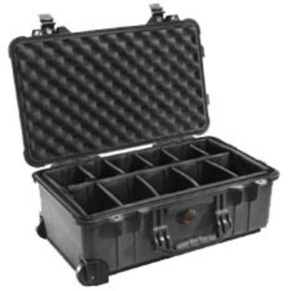 Picture of Pelican PP Carry-On Camera Case with Dividers, 11inH x 19-3/4inW x 7-5/8inD, Black