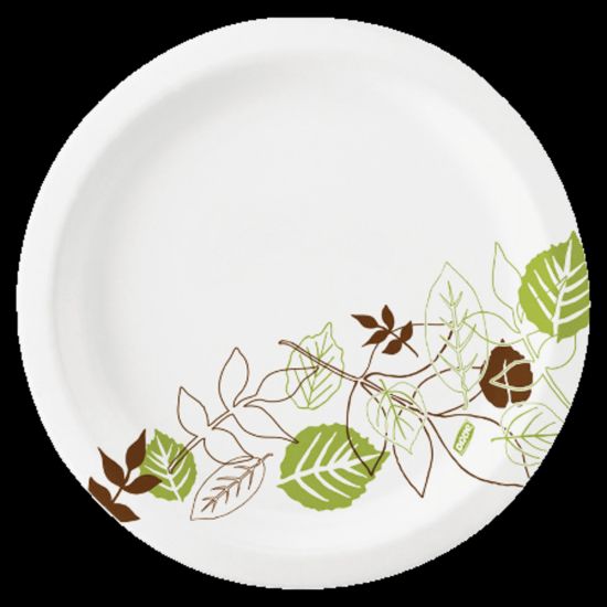 Picture of Dixie Paper Plates, 6 7/8in Diameter, Pathways, Carton Of 1000