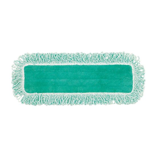 Picture of Rubbermaid Commercial HYGEN Microfiber Fringe Dust Mop, 5 3/4inW x 20 3/4inL, Green