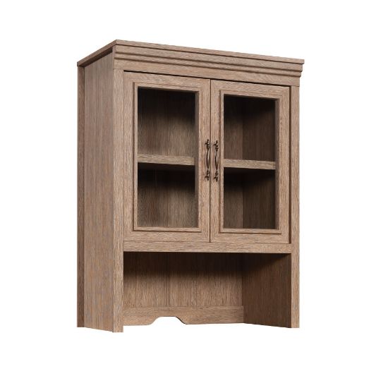 Picture of Sauder Rollingwood 32inW Library Hutch For Storage Or Filing Cabinet, Brushed Oak