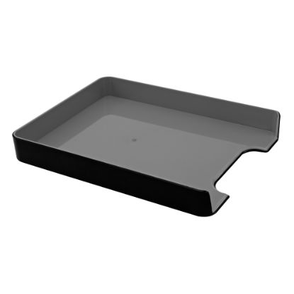 Picture of Advantus Fusion Letter Tray, 12 13/16inH x 1 3/4inW x 10 1/8inD, Black/Gray