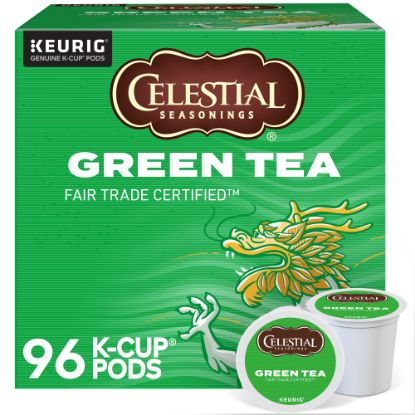 Picture of Celestial Seasonings Natural Antioxidant Green Tea Single-Serve K-Cups, 0.40 Oz, Box Of 96