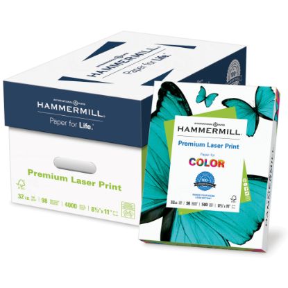 Picture of Hammermill Multi-Use Printer & Copy Paper, White, Letter (8.5in x 11in), 5000 Sheets Per Case, 32 Lb, 98 Brightness, Case Of 10 Reams