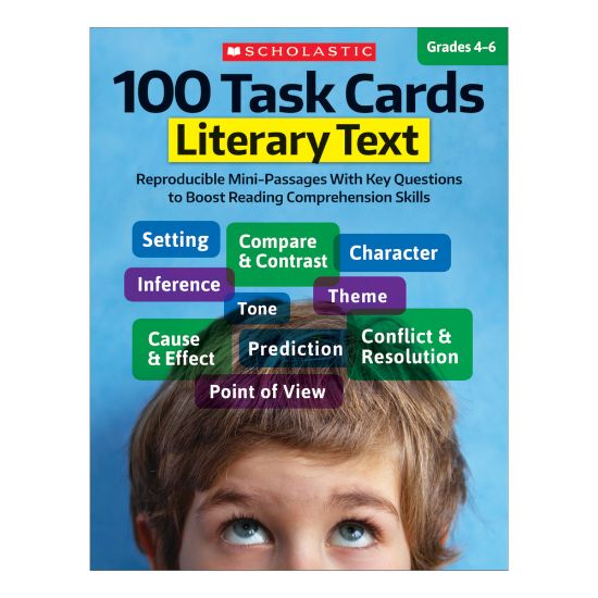 Picture of Scholastic 100 Task Cards, Literary Text, Grades 4-6