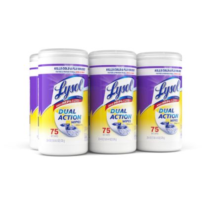 Picture of LYSOL Dual Action Wipes - 75 ct., Carton of 6