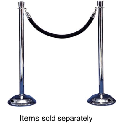 Picture of Tatco Weighted Bell-Shaped Stanchion Bases, 12in Diameter, Chrome, Box Of 2