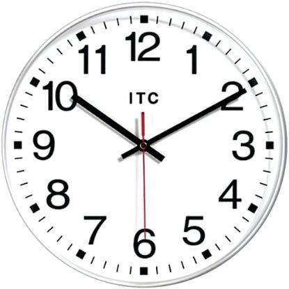 Picture of Infinity Instruments Round Wall Clock, 12in Black/White