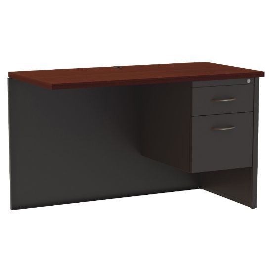 Picture of WorkPro Modular 48inW Right Return For Computer Desk, Charcoal/Mahogany