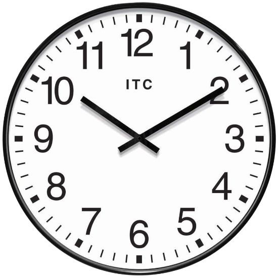 Picture of Infinity Instruments Round Wall Clock, 19 15/16in, Black/White