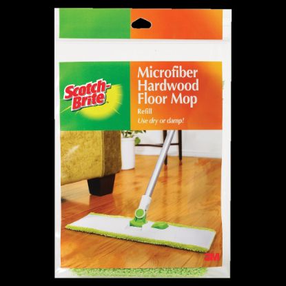 Picture of Scotch-Brite Refill Mop Head For Scotch-Brite Hardwood Floor Mops, 17in, White