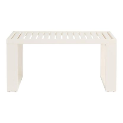 Picture of Linon Keir Wood Outdoor Furniture Coffee Table, 18inH x 36inW x 20inD, Antique White