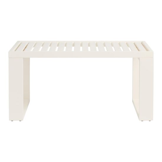 Picture of Linon Keir Wood Outdoor Furniture Coffee Table, 18inH x 36inW x 20inD, Antique White