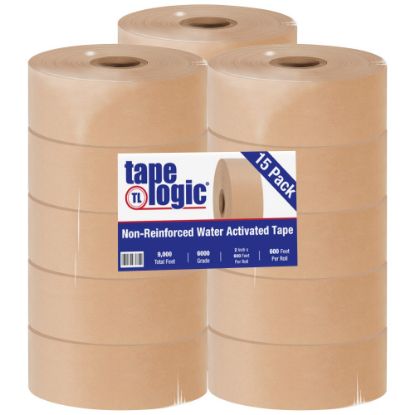 Picture of Tape Logic Water-Activated Packing Tape, 3in Core, 2in x 200 Yd., Kraft, Case Of 15