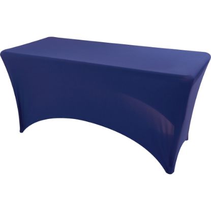 Picture of Iceberg Stretch Fabric Table Cover, 72in x 30in, Blue