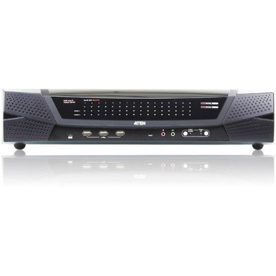 Picture of ATEN KN4164V KVM over IP Switch-TAA Compliant - 64 Computer(s) - 1 Local User(s) - 4 Remote User(s) - 1920 x 1200 - 69 x Network (RJ-45) - 6 x USB - 1 x DVI1 x VGA