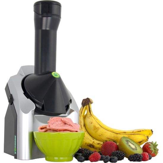 Picture of Edgecraft Yonanas Classic Vegan Non-Dairy Frozen Fruit Soft Serve Dessert Maker, 6-3/16in x 13-13/16in x 7-9/16in, Silver