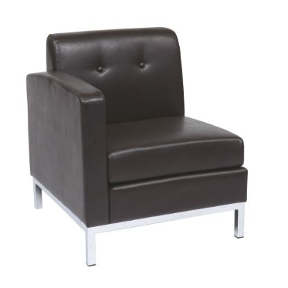 Picture of Office Star Avenue Six Wall Street Left Arm Chair, Espresso