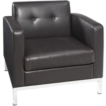 Picture of Office Star Avenue Six Wall Street Chair With 2 Arms, Espresso