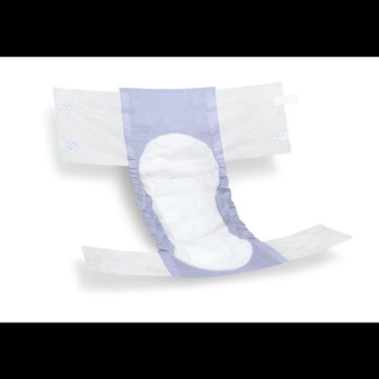 Picture of FitRight Extra Disposable Briefs, Regular, Blue/White, 20 Briefs Per Bag, Case Of 4 Bags