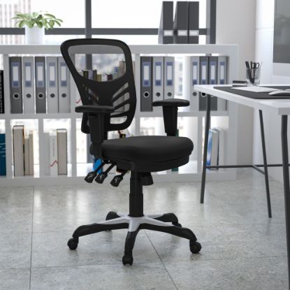 Picture of Flash Furniture Ergonomic Mesh Mid-Back Swivel Task Chair, Black